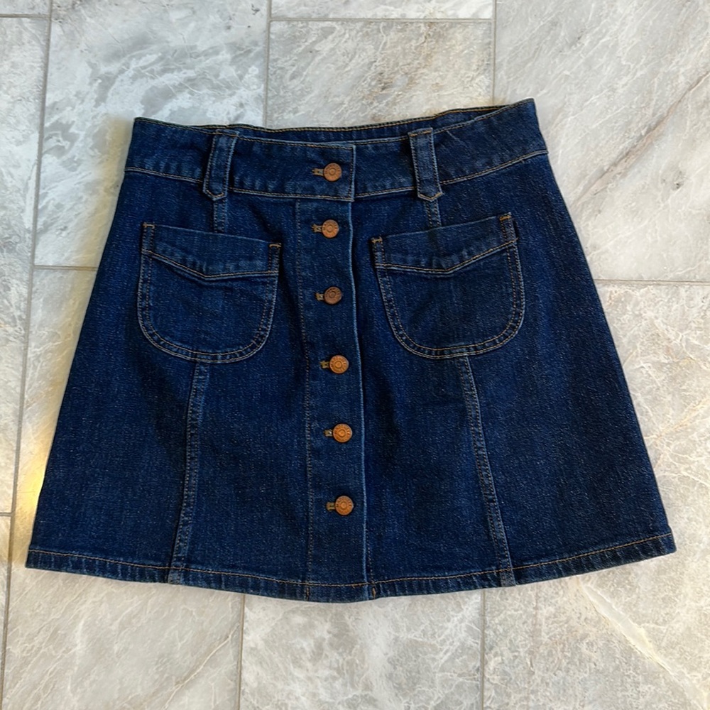 Madewell Denim Mini Skirt - Dark Blue